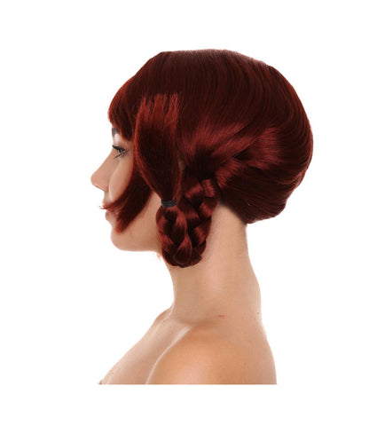 Burgundy Bavarian Girl Women's Wig