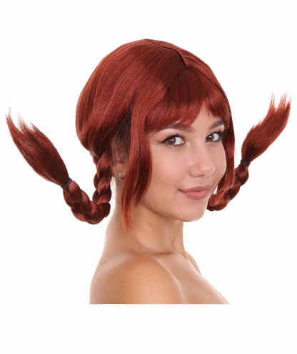 Burgundy Bavarian Girl Women's Wig