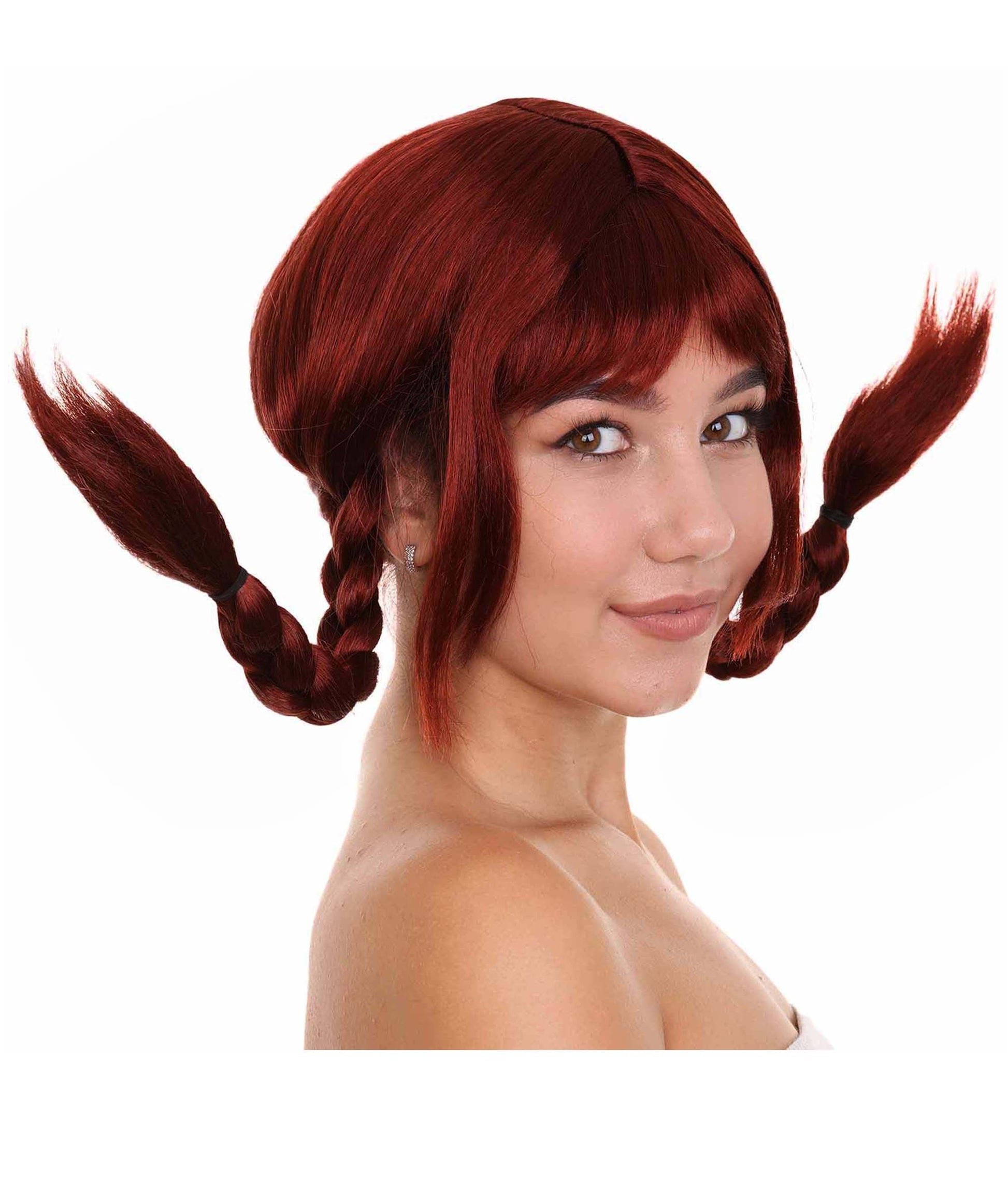 Burgundy Bavarian Girl Women's Wig