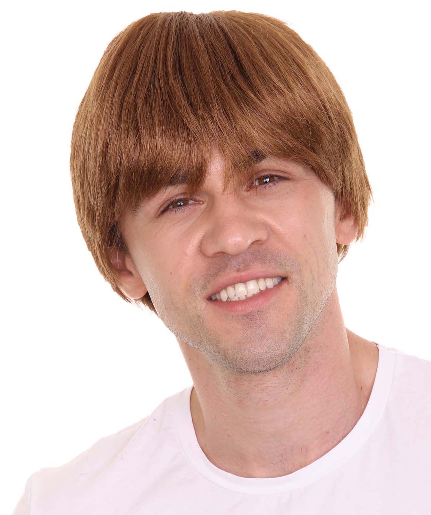 Boy Band Wig | Brown Vintage Wigs | Premium Breathable Capless Cap