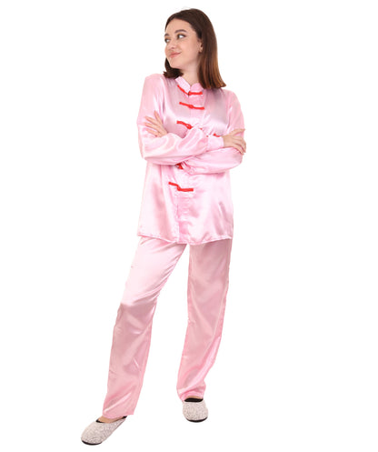 Light Pink Chinese Traditional Kung Fu Costume