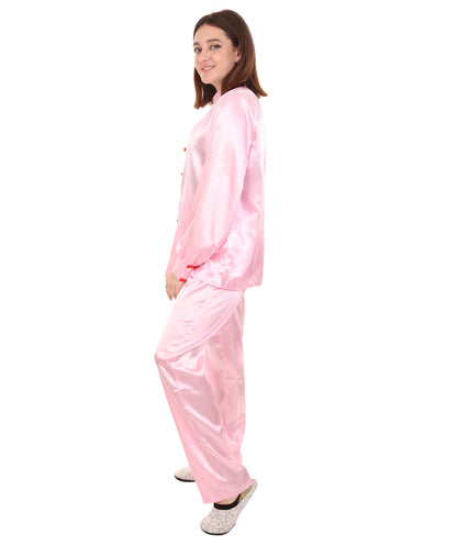 Light Pink Chinese Traditional Kung Fu Costume