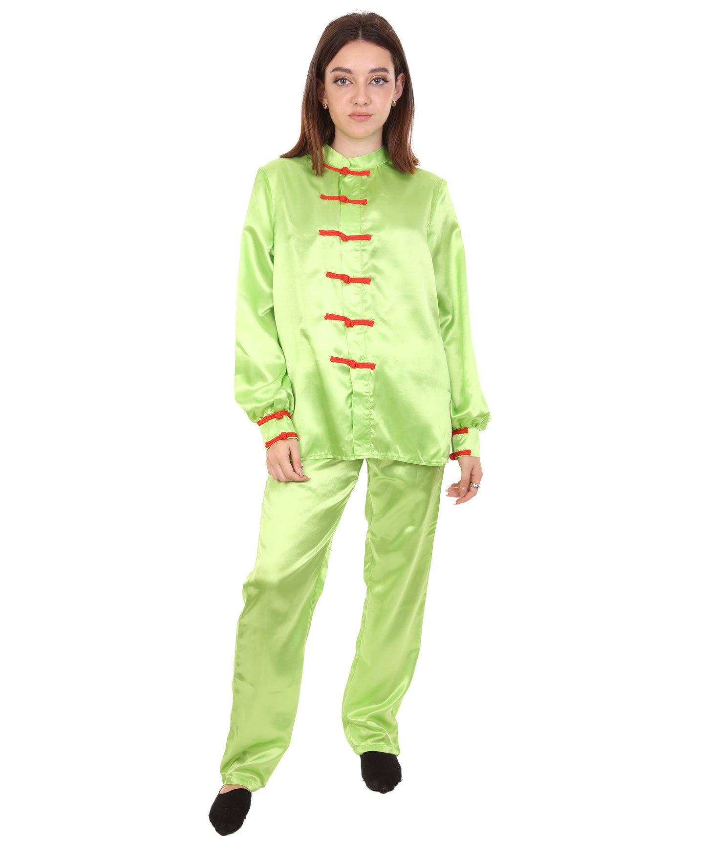 Lime Green Chinese Traditional Kung Fu Costume