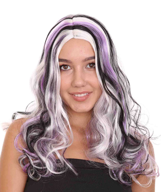 Long Curly Purple Ombre Wig