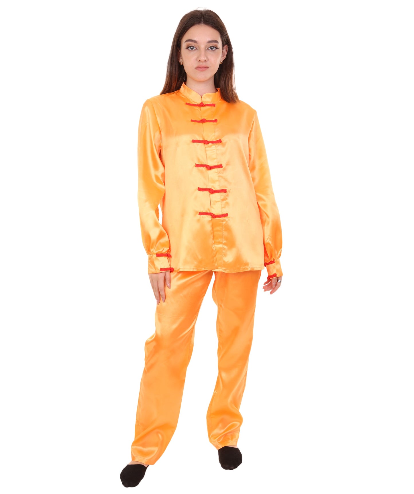 Orange Chinese Traditional Kung Fu Costume