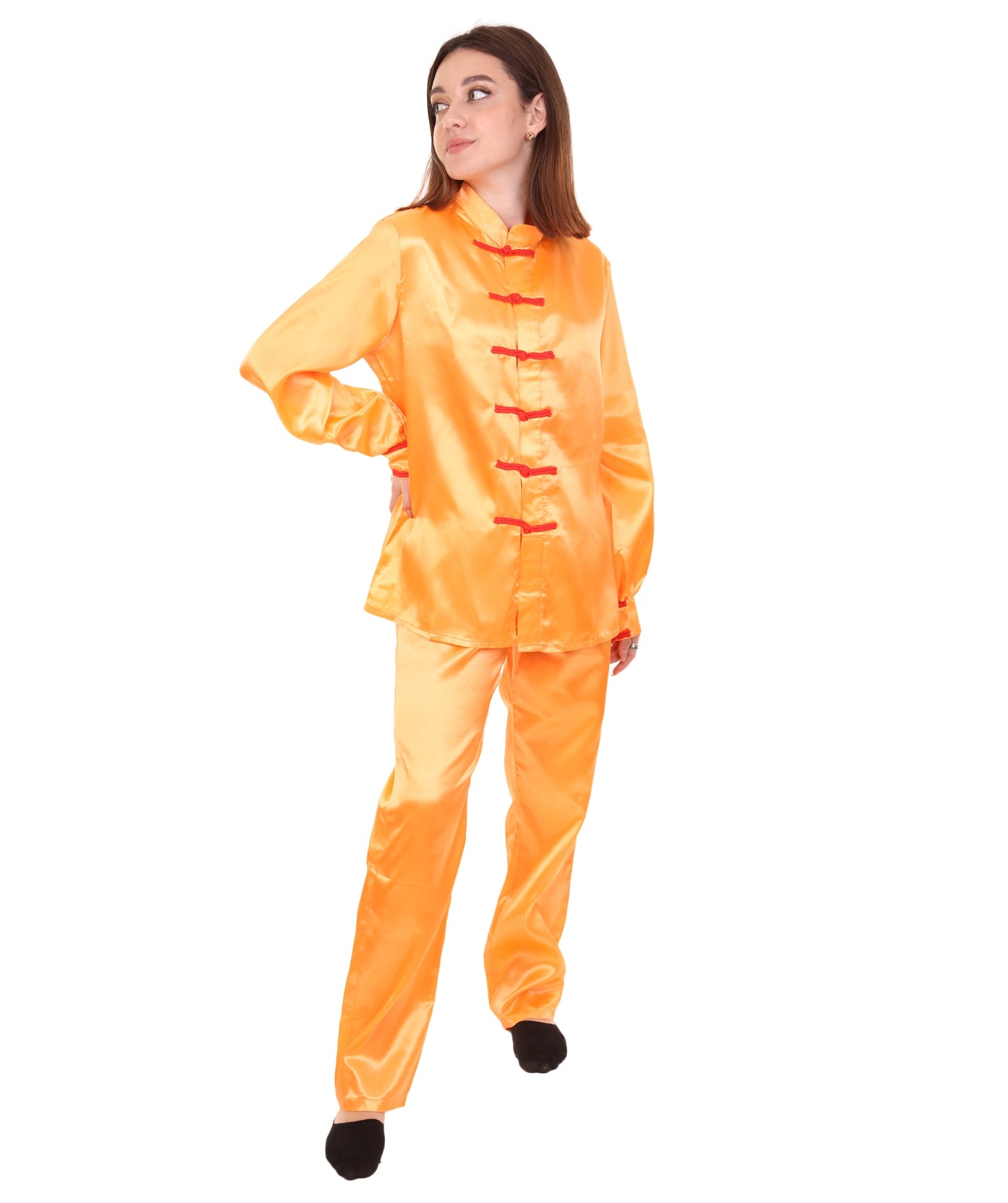 Orange Chinese Traditional Kung Fu Costume