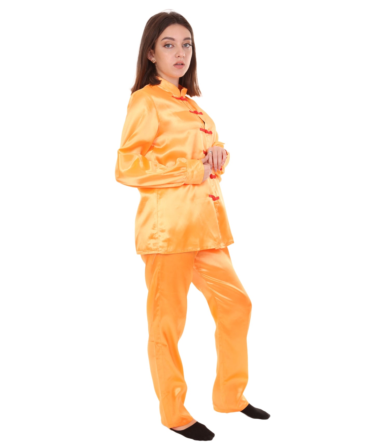 Orange Chinese Traditional Kung Fu Costume