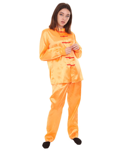 Orange Chinese Traditional Kung Fu Costume