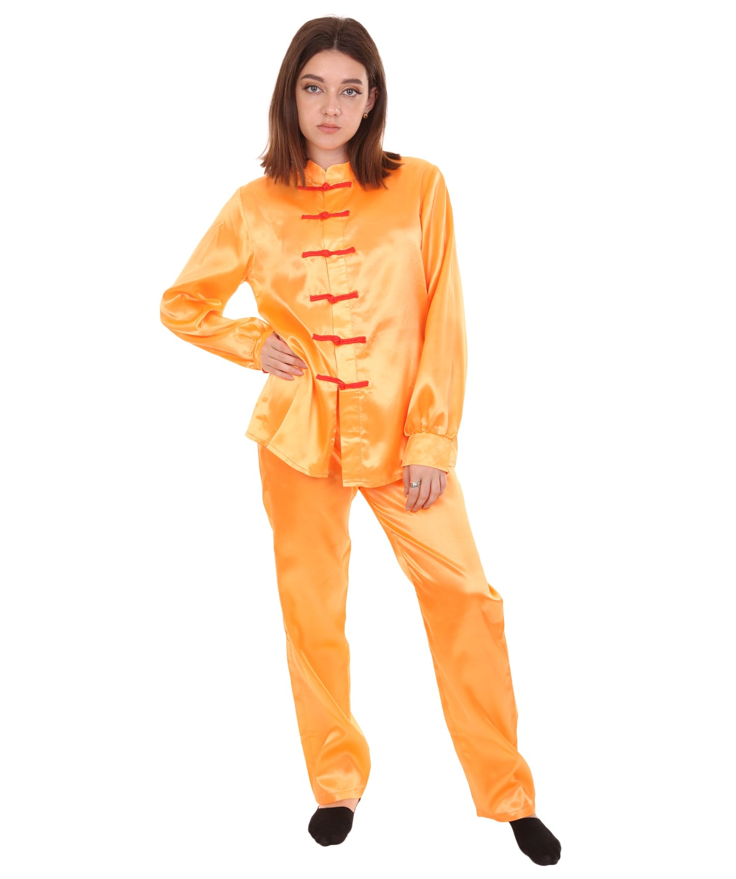 Orange Chinese Traditional Kung Fu Costume