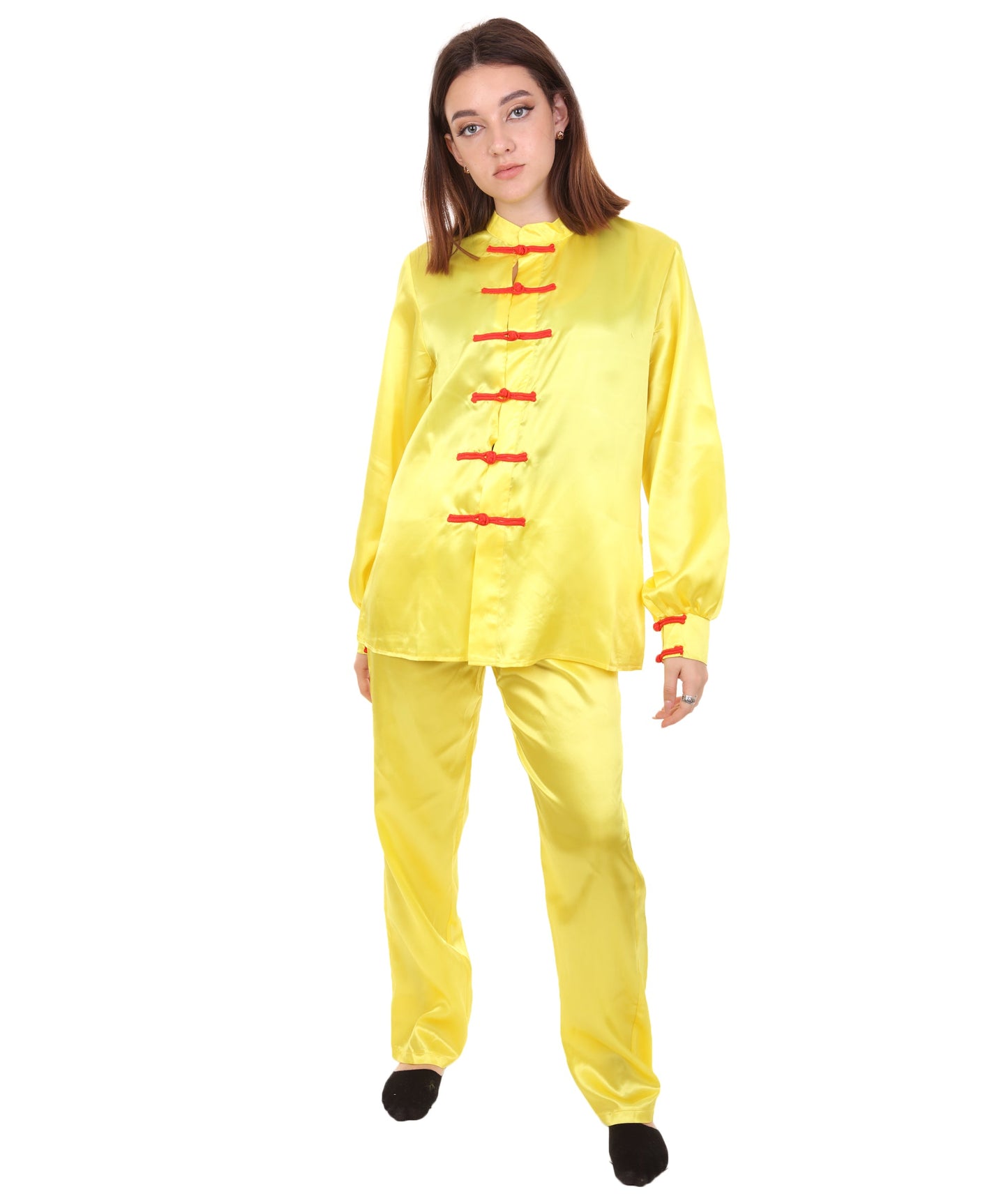 Yellow Chinese Traditional Kung Fu Costume