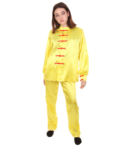 Yellow Chinese Traditional Kung Fu Costume