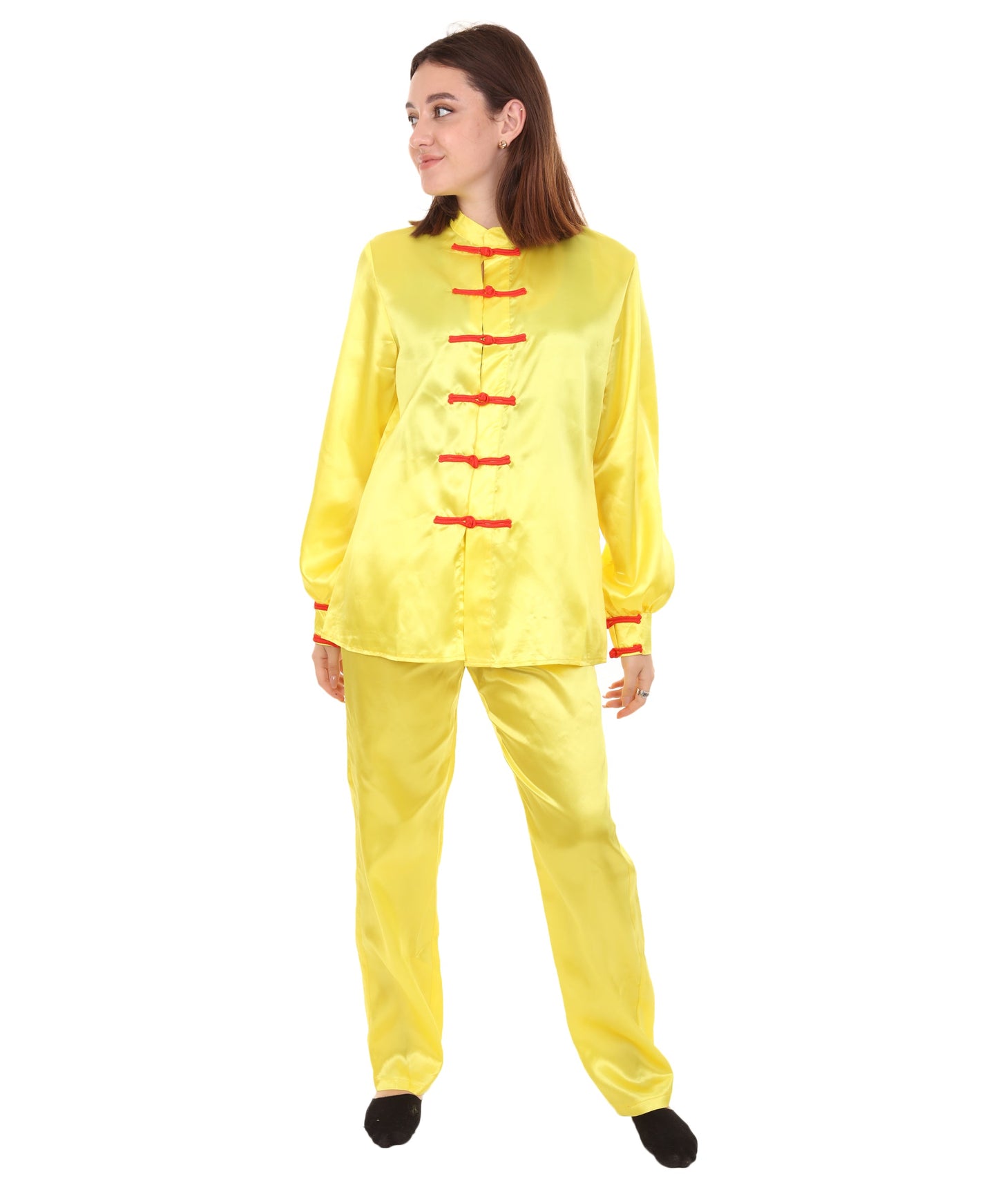 Yellow Chinese Traditional Kung Fu Costume