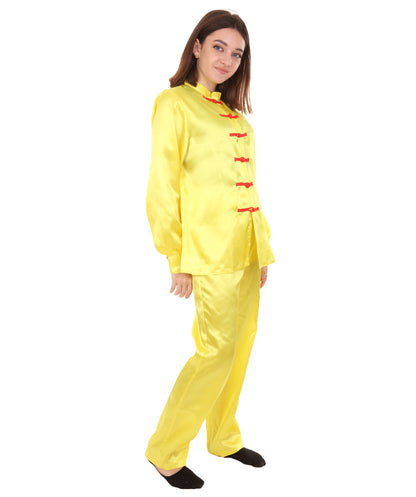 Yellow Chinese Traditional Kung Fu Costume