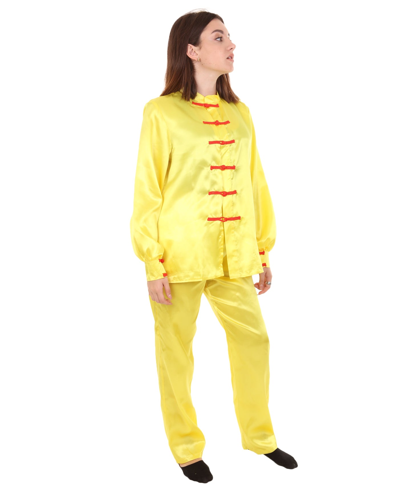 Yellow Chinese Traditional Kung Fu Costume