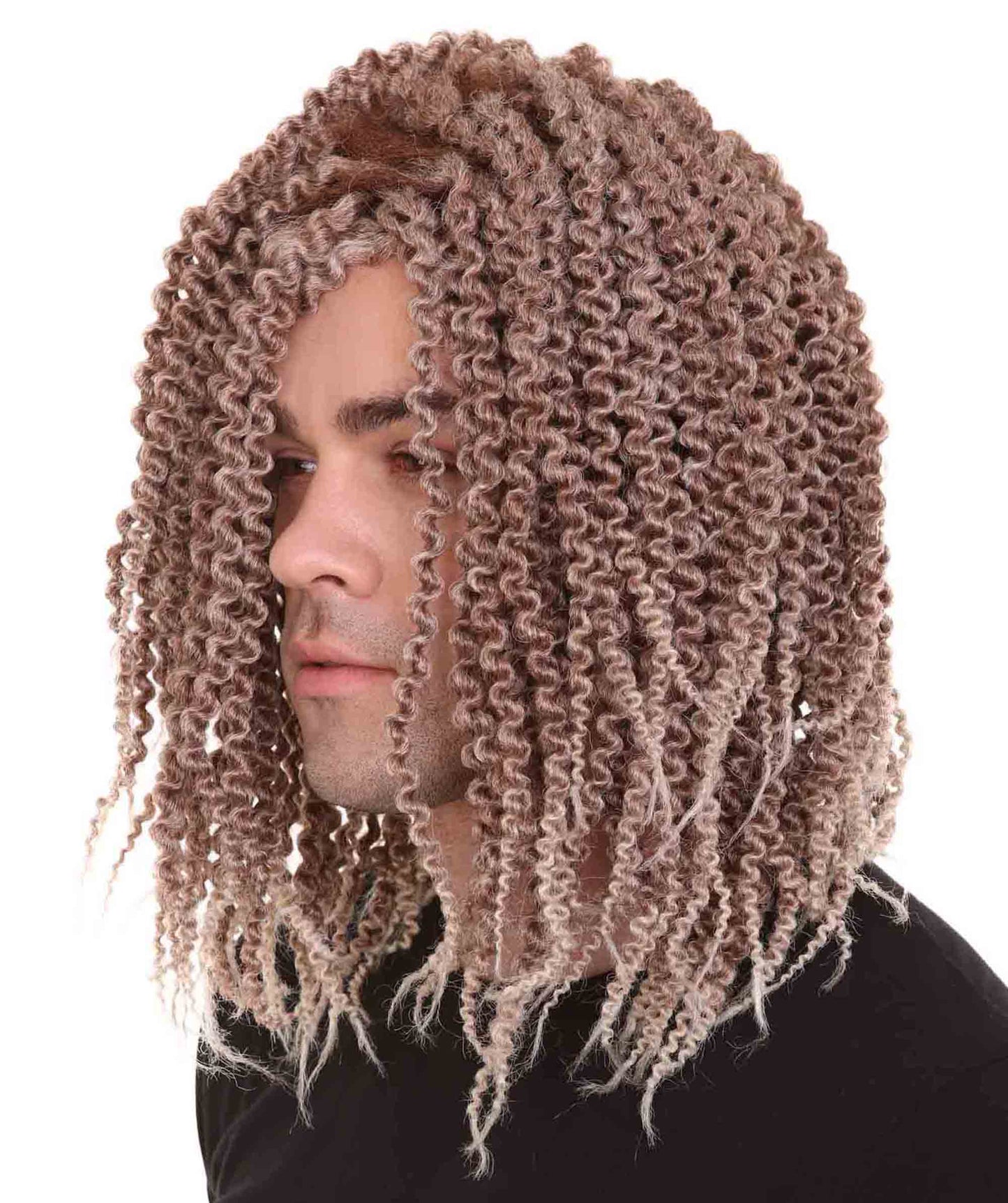 Realistic Dreadlock Wig | Lt Brown Halloween Wigs | Premium Breathable Capless Cap