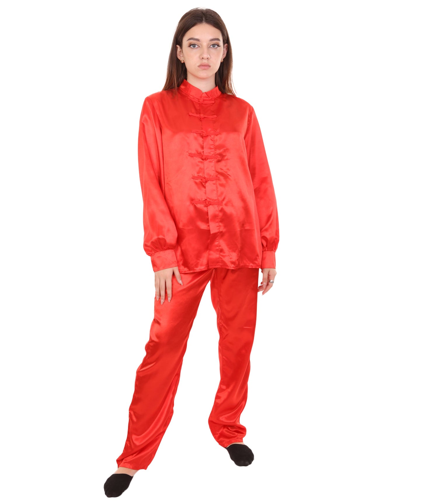 Red Chinese Traditional Kung Fu Costume