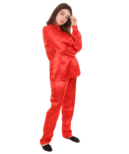 Red Chinese Traditional Kung Fu Costume