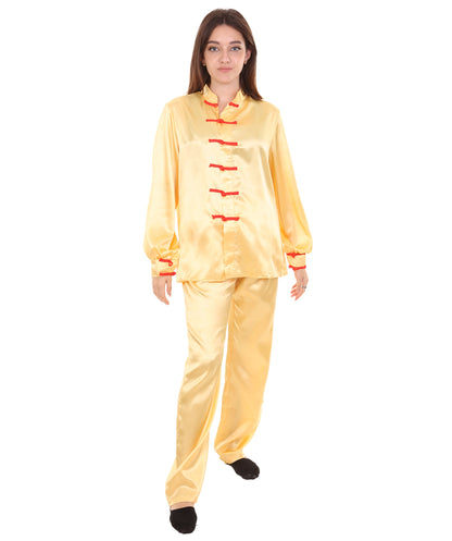 Light Gold Chinese Traditional Kung Fu Costume 