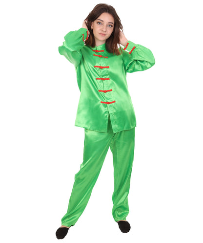 Light Green Chinese Traditional Kung Fu Costume