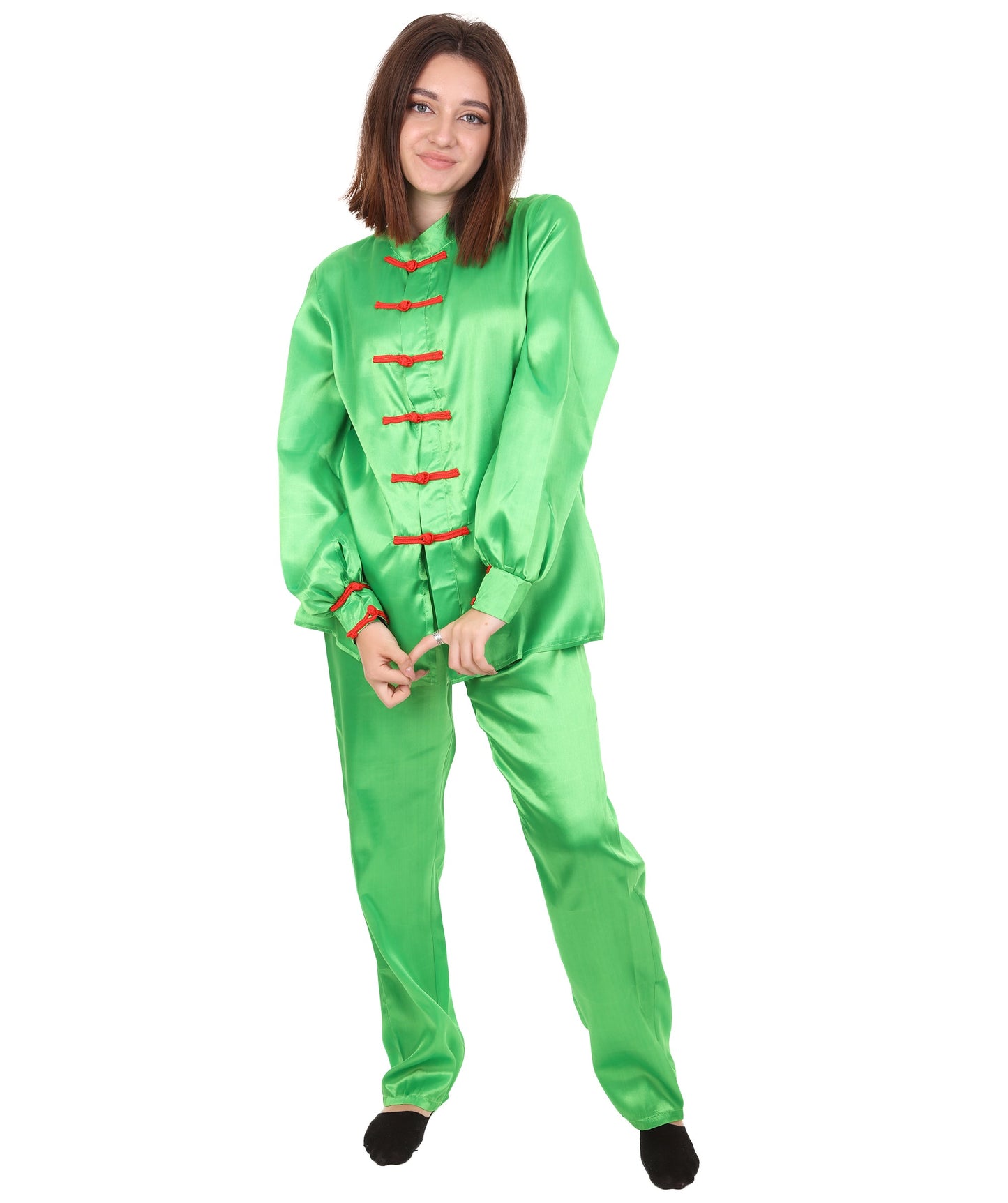 Light Green Chinese Traditional Kung Fu Costume