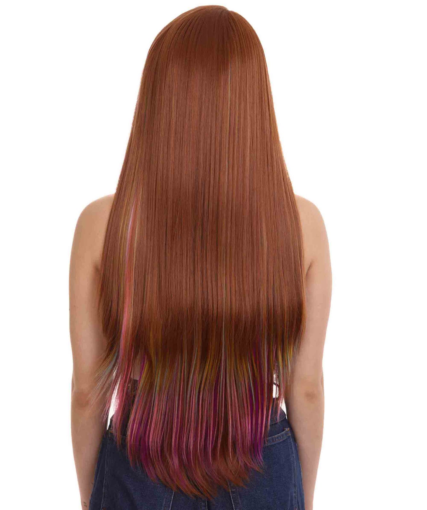 Brown Rainbow  Natural Lace Front Heat Resistant Wigs