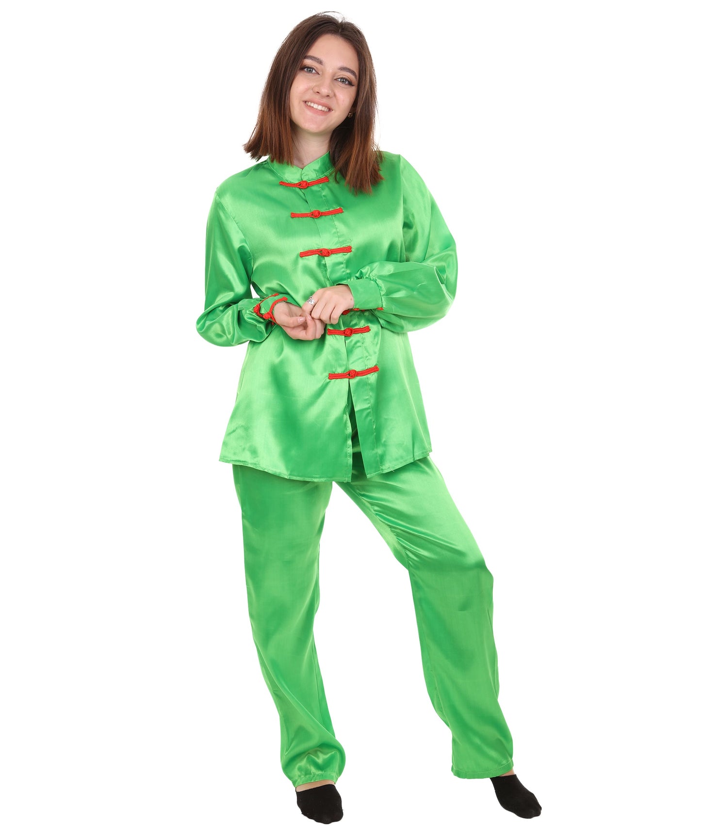 Light Green Chinese Traditional Kung Fu Costume