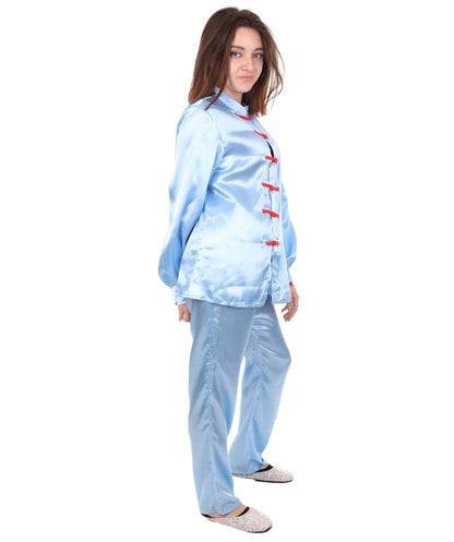 Light Blue Chinese Traditional Kung Fu Costume