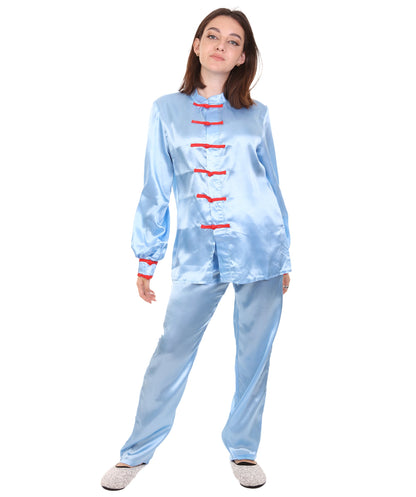 Light Blue Chinese Traditional Kung Fu Costume