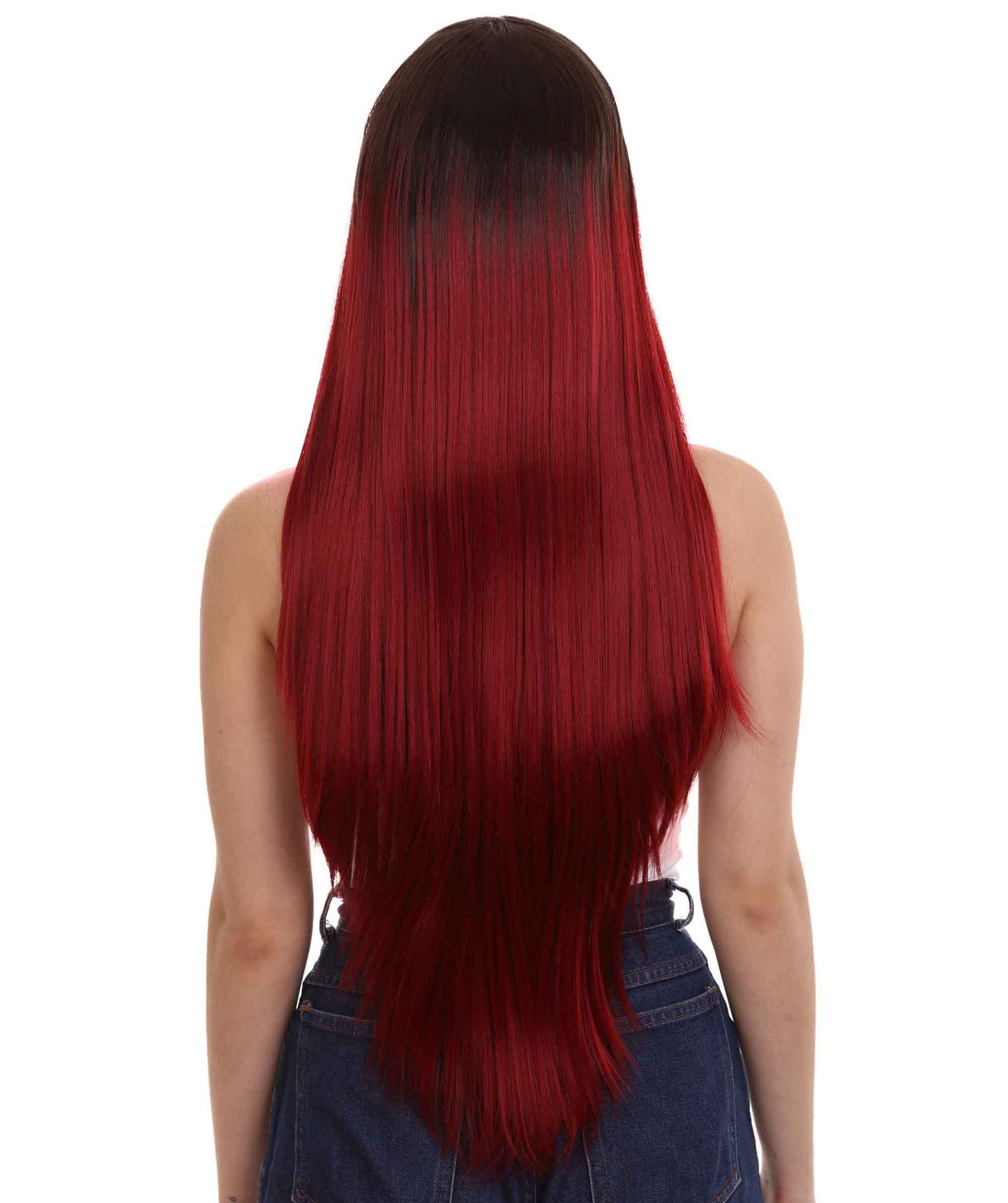 Brown Red Natural Lace Front Heat Resistant Wigs