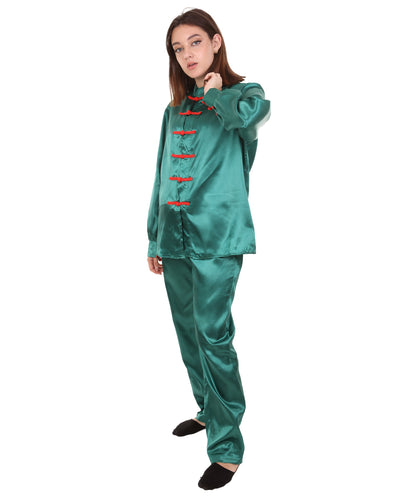 Green Chinese Traditional Kung Fu Costume