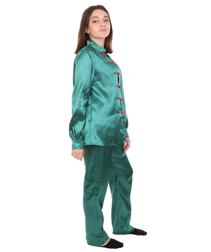 Green Chinese Traditional Kung Fu Costume