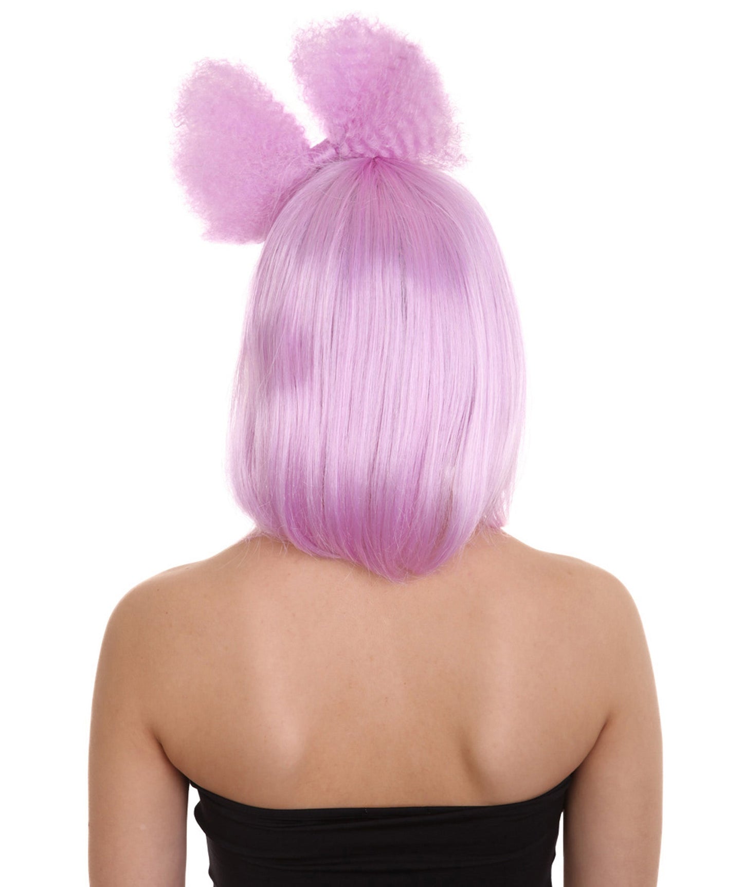 Singer Women's Wig | Neon Purple Pop Srar Wig With Bow | Premium Breathable Capless Cap