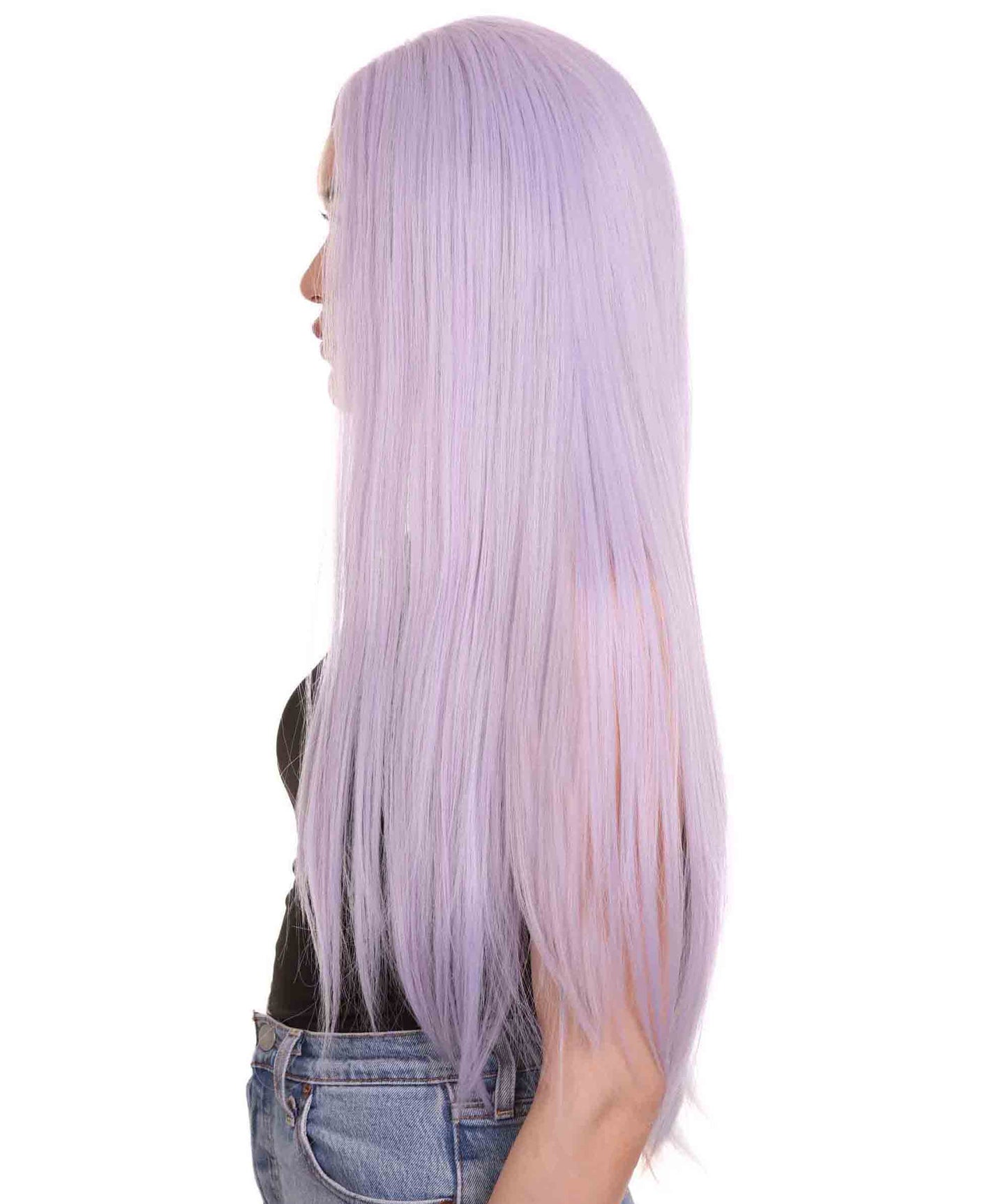 Light Purple Natural Lace Front Heat Resistant Wigs