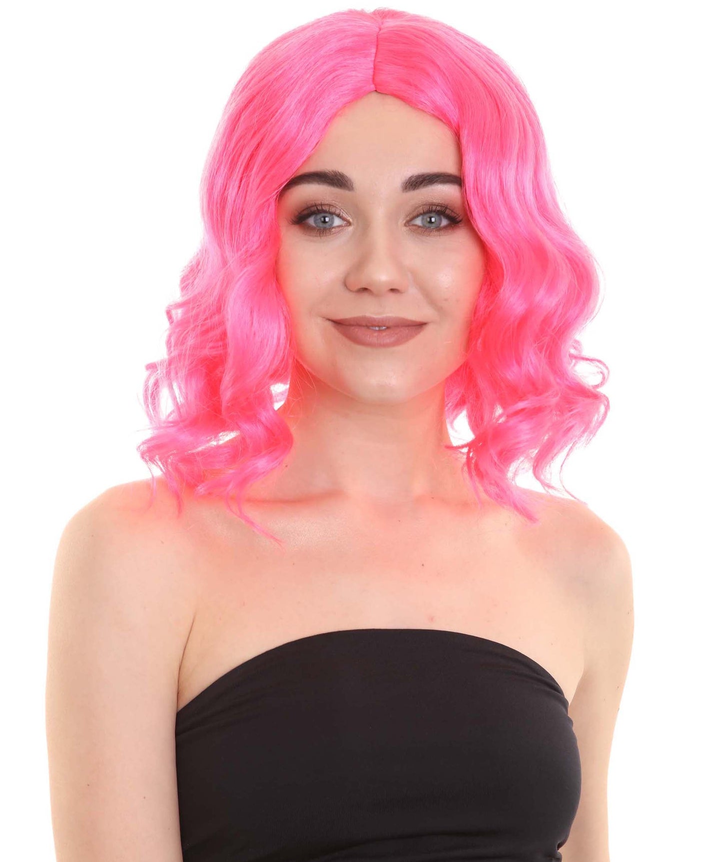 pink video game wig