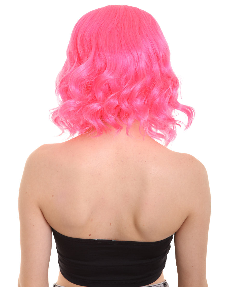 pink video game wig