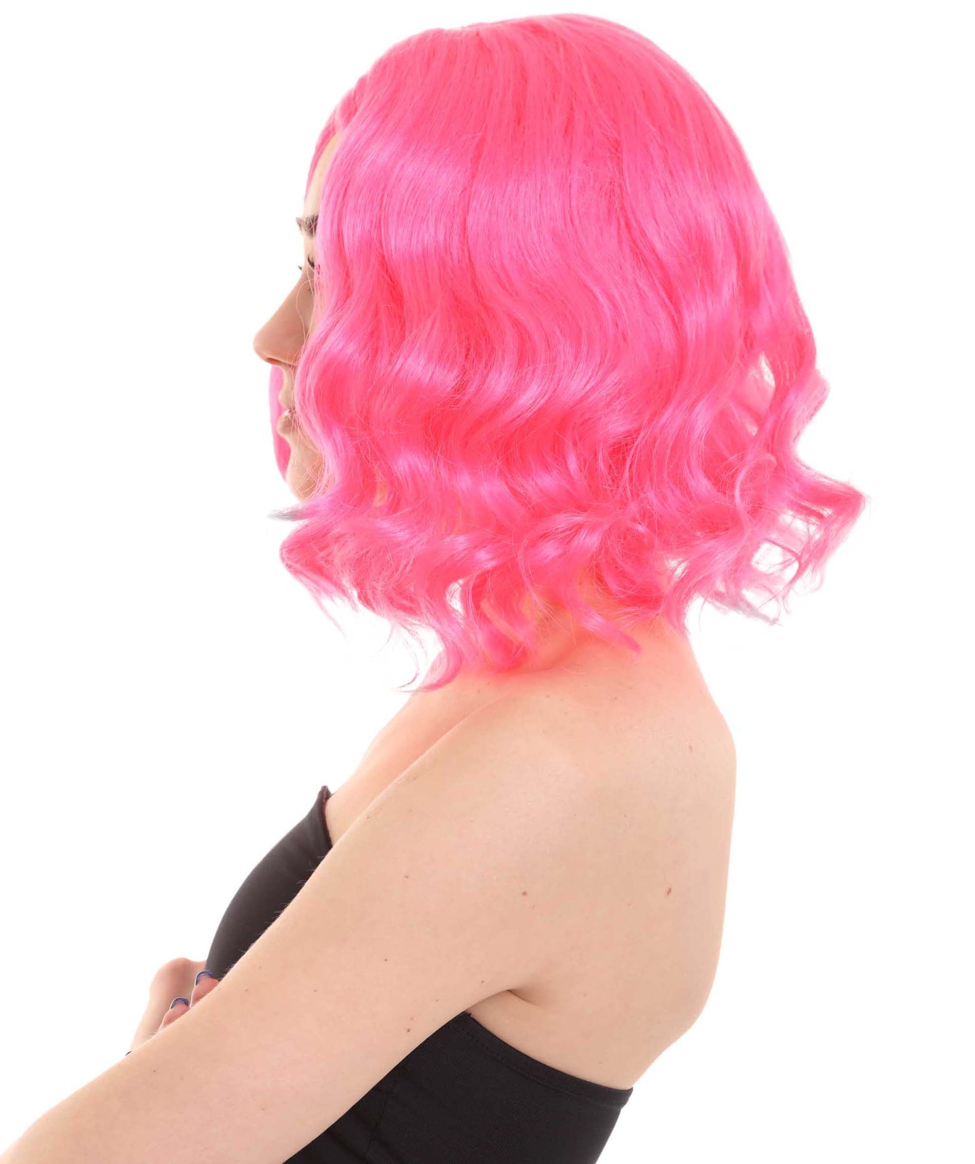 pink video game wig