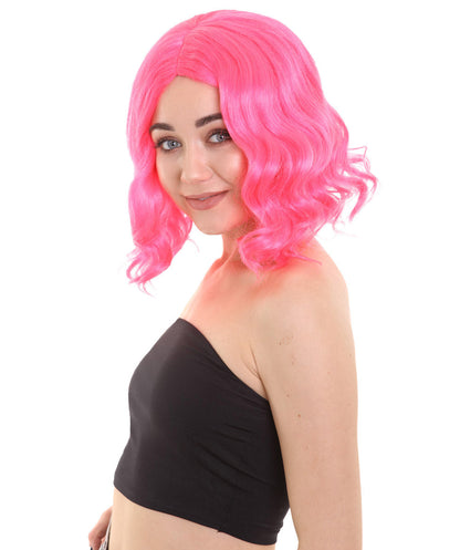 pink video game wig