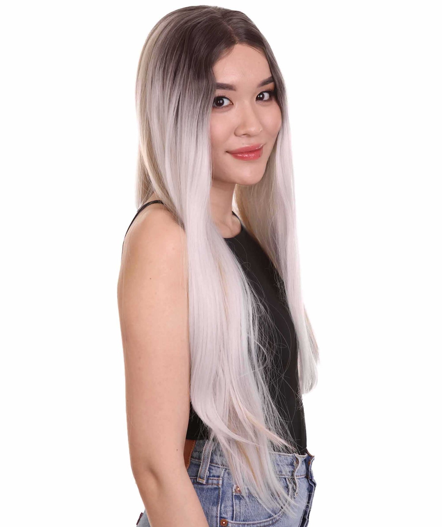 Ash Blonde Natural Lace Front Heat Resistant Wigs