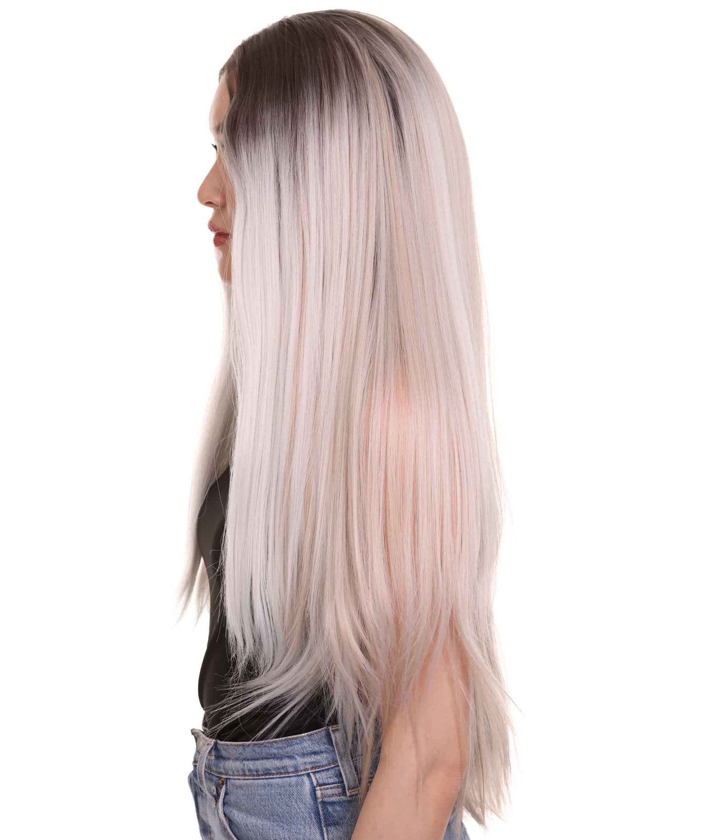 Ash Blonde Natural Lace Front Heat Resistant Wigs