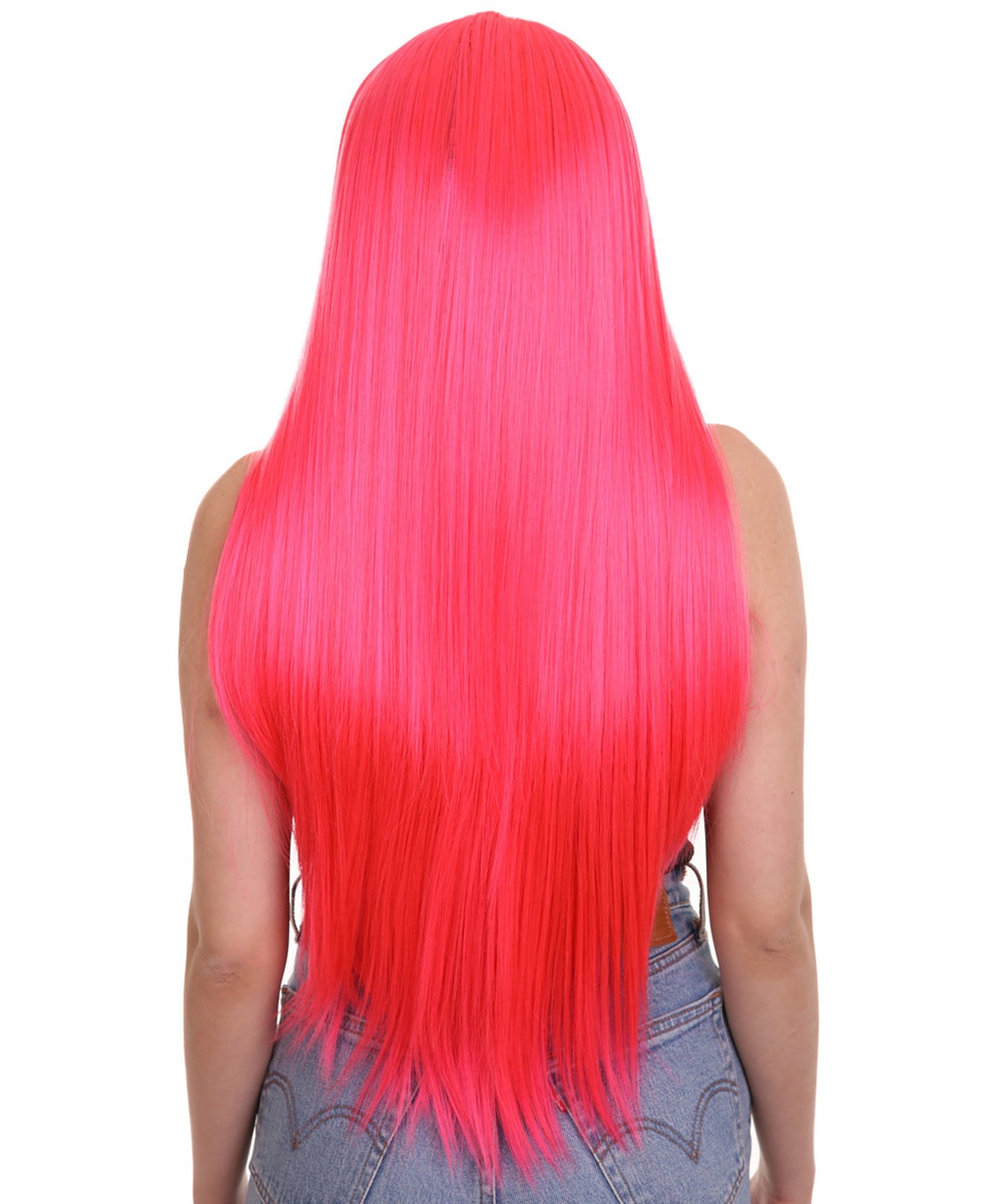 Pink Natural Lace Front Heat Resistant Wigs