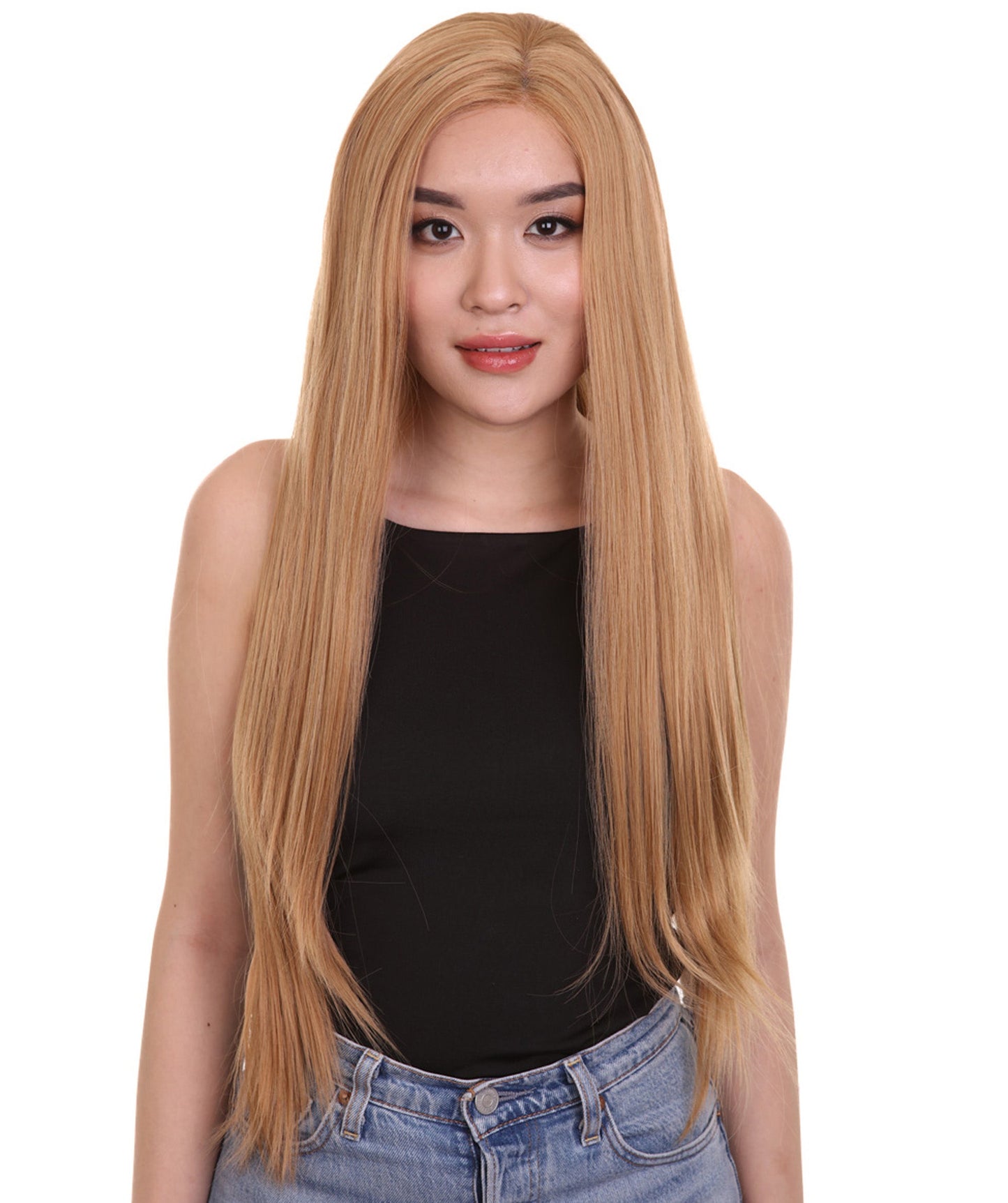 Orange Blonde  Natural Lace Front Heat Resistant Wigs