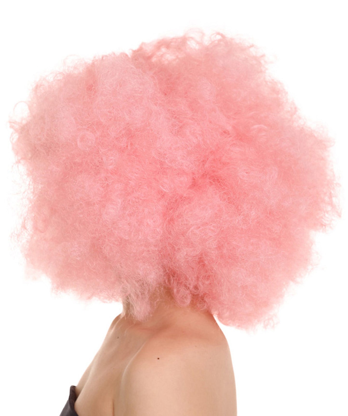 Light Pink japanese actress afro wig