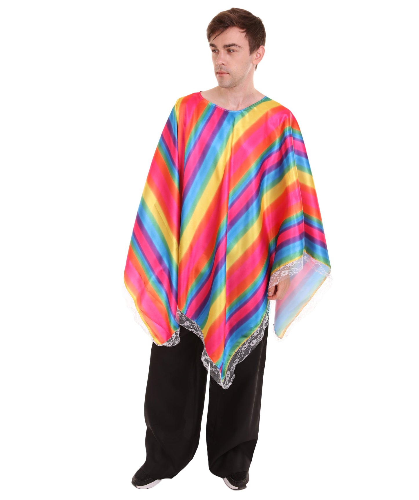 Men's Mexican Serape Poncho International Costume | Patriotic Fancy Costume