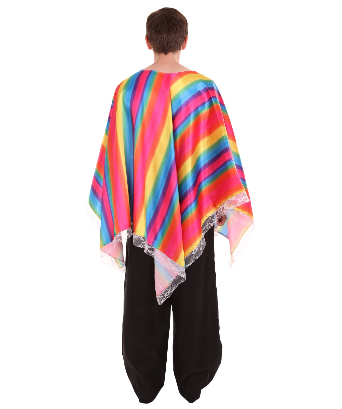 Men's Mexican Serape Poncho International Costume | Patriotic Fancy Costume