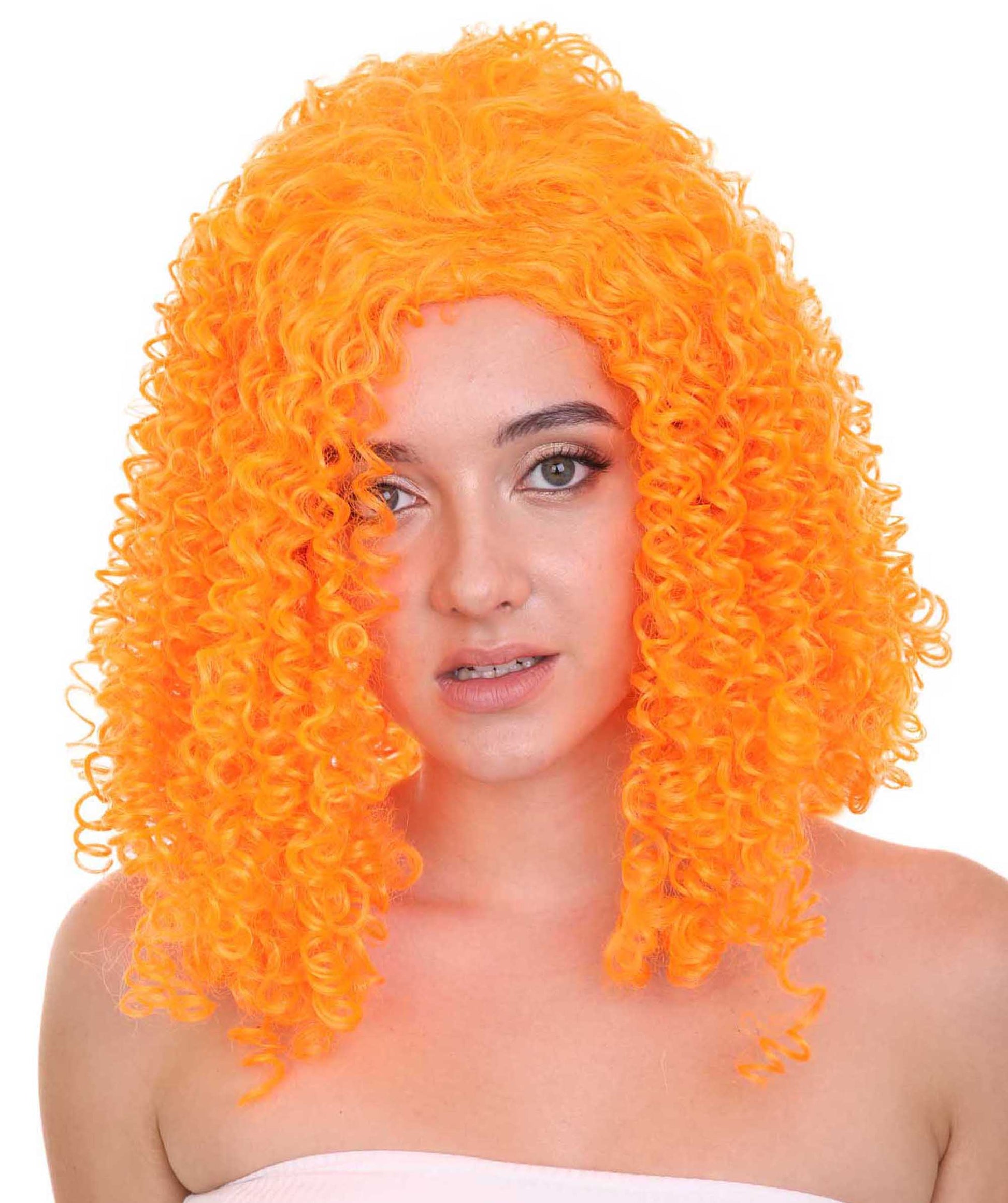 Orange  Animation Curly Wig