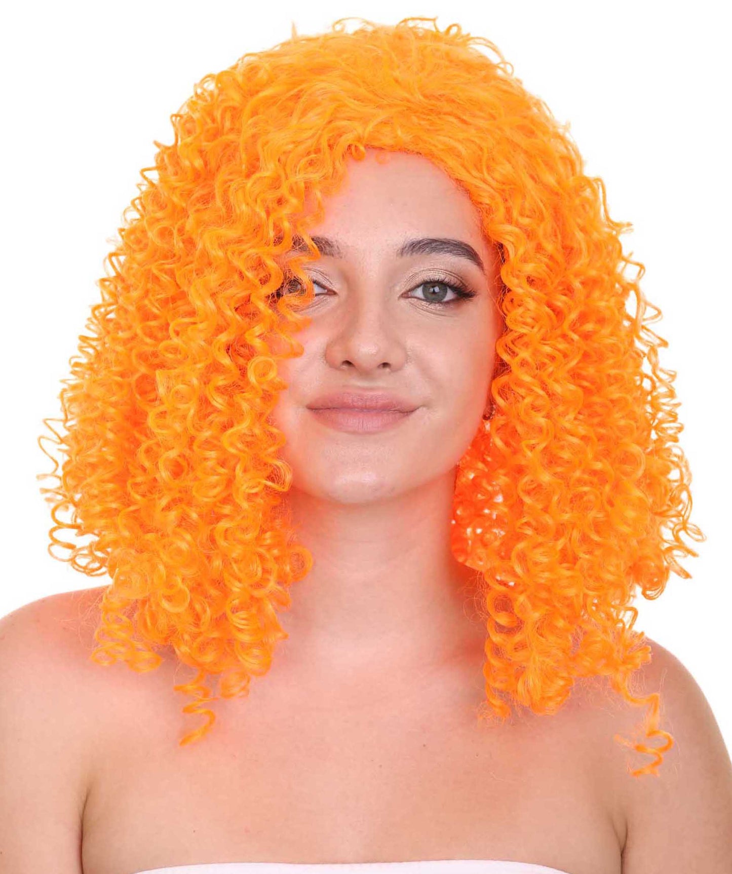 Orange  Animation Curly Wig