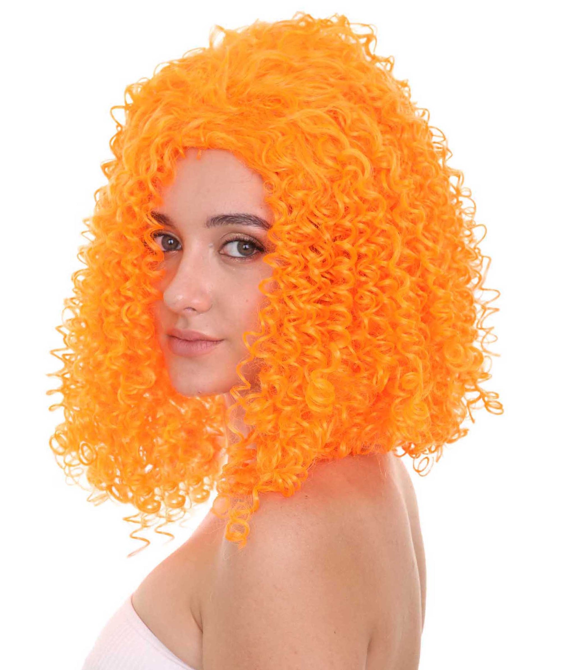 Orange  Animation Curly Wig