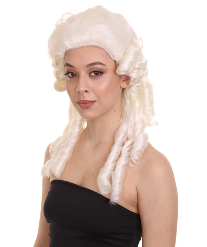 White Women's Colonial Lady  White Historical Wigs 