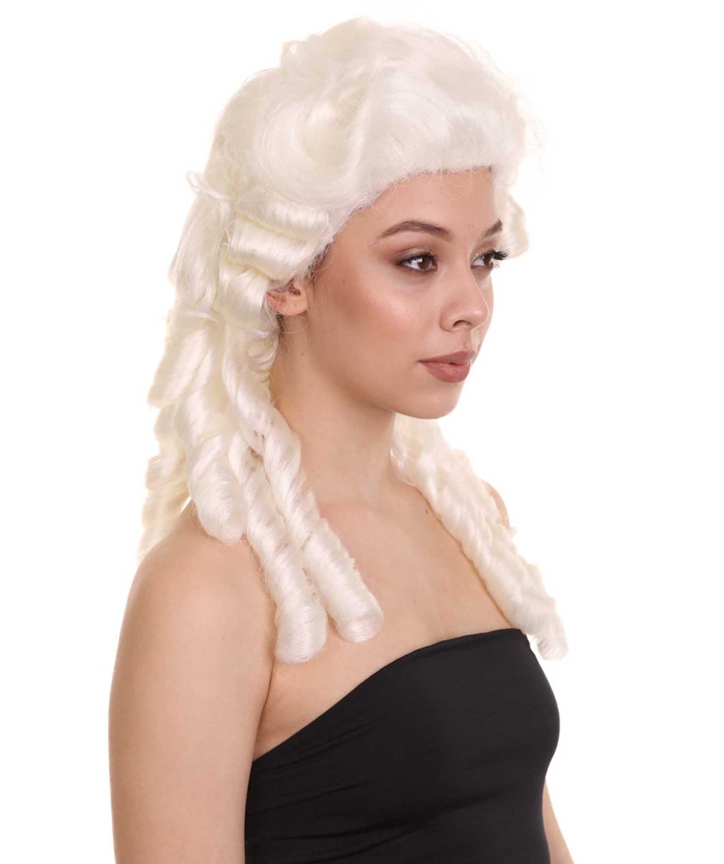 White Women's Colonial Lady  White Historical Wigs 