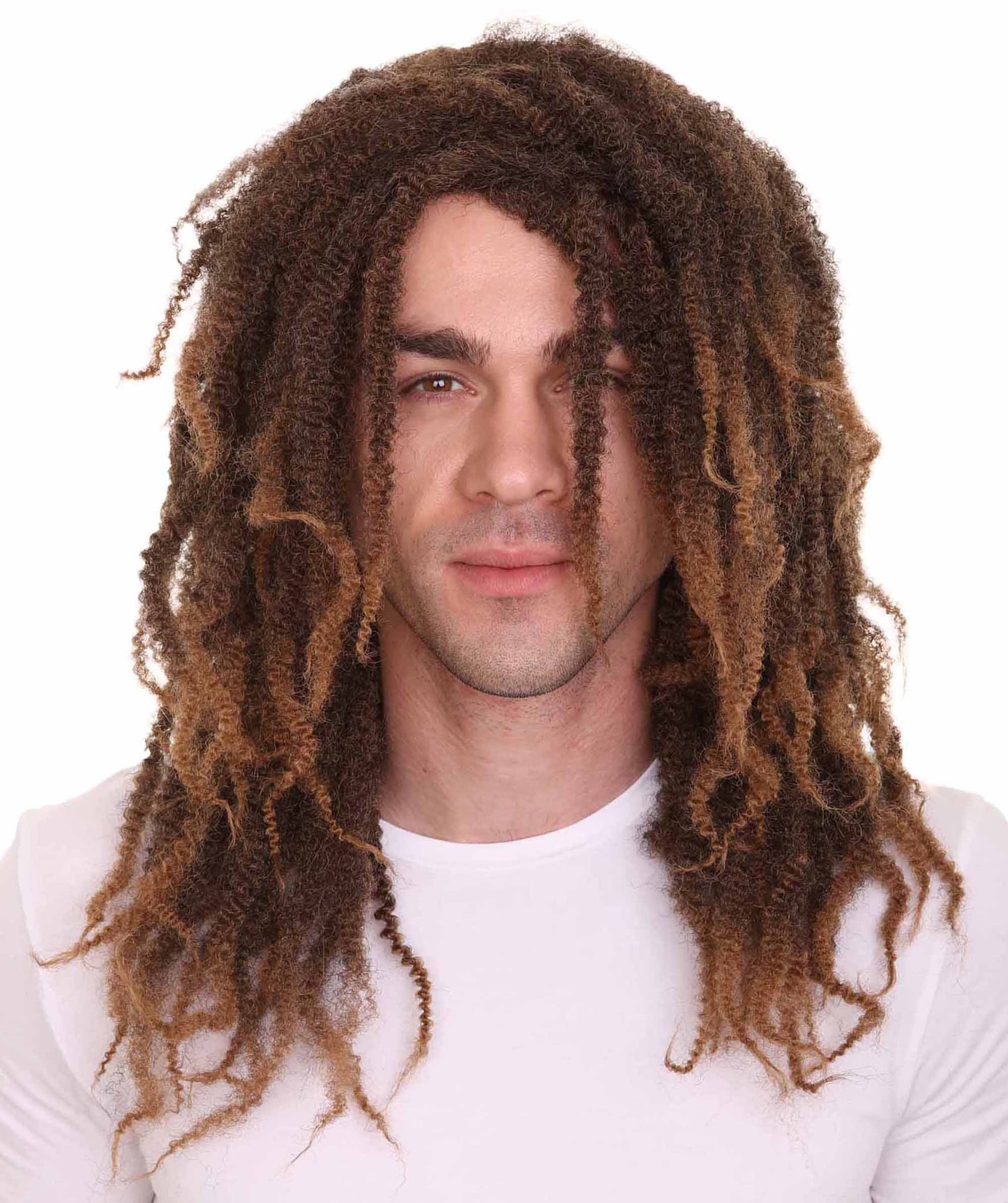 Rasta Men's Wig | Brown Fancy Halloween Wig | Premium Breathable Capless Cap